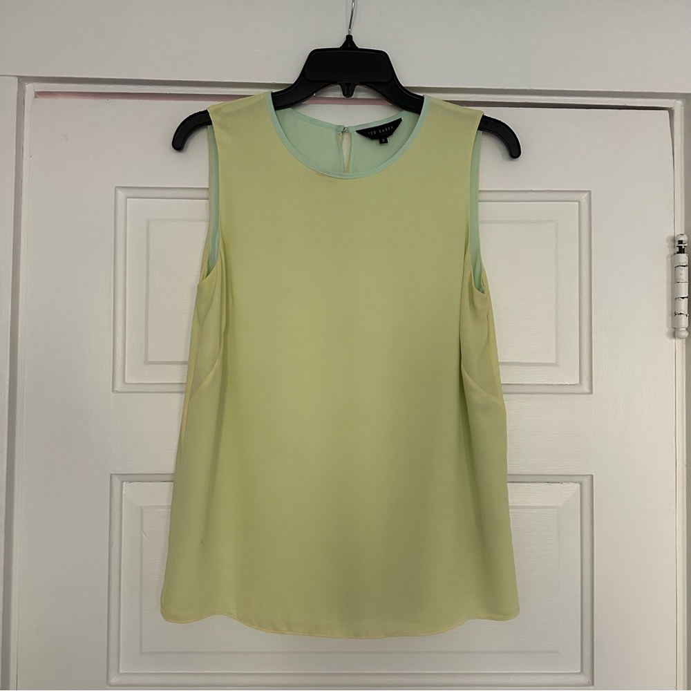 Ted Baker Light Yellow Sleeveless Tank Top